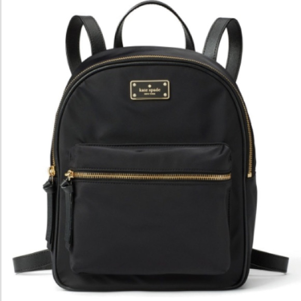 Kate Spade Wilson Road Small Bradley Nylon Backpack Black. Good Condition